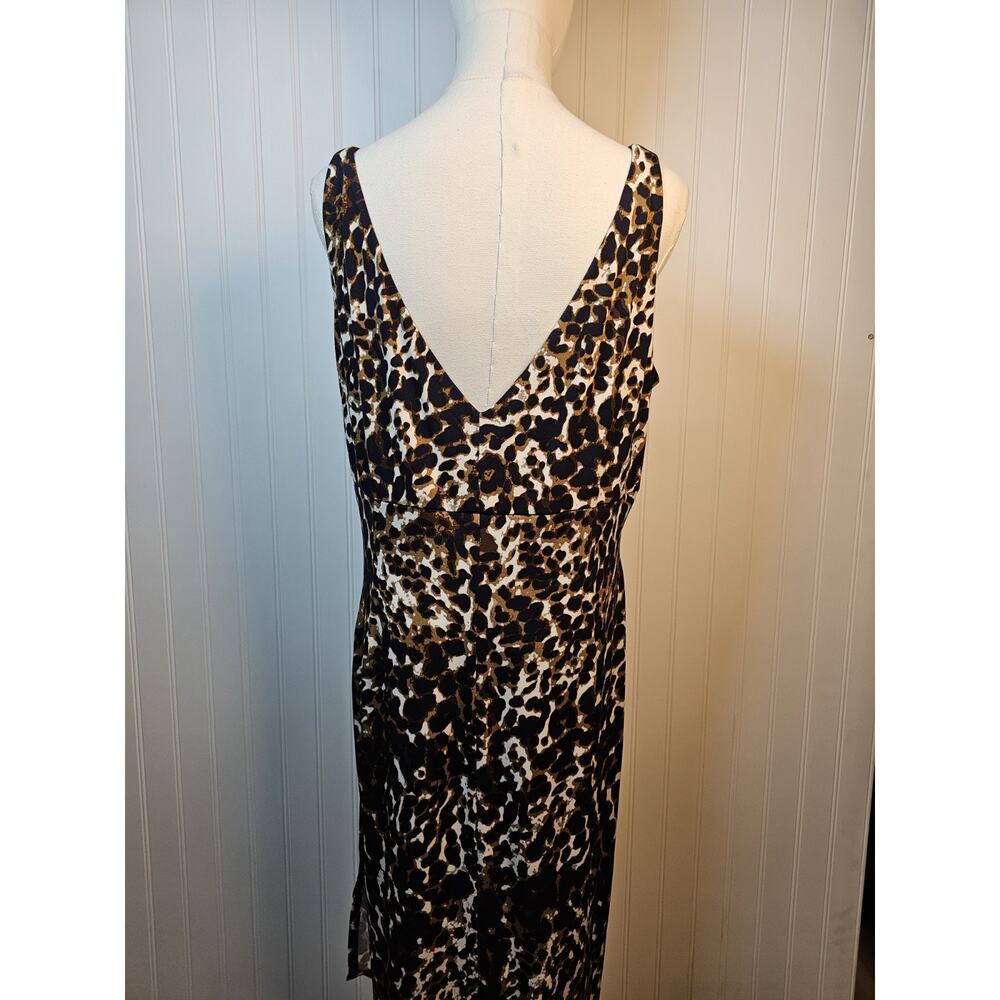 Lauren Ralph Lauren Leopard Print Cocktail Dress Women’s Size 16 Stretch Party - Picture 4 of 7